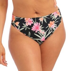 Elomi Swim Dark Tropics Mid Rise Bikini Brief Size 10 Bottom